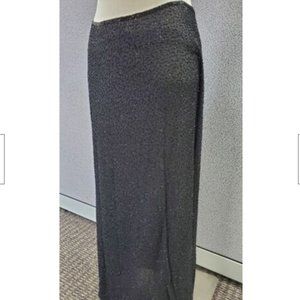 Vintage Katherine Hamnett London Long Black Beaded Skirt - Size 44EU 10US